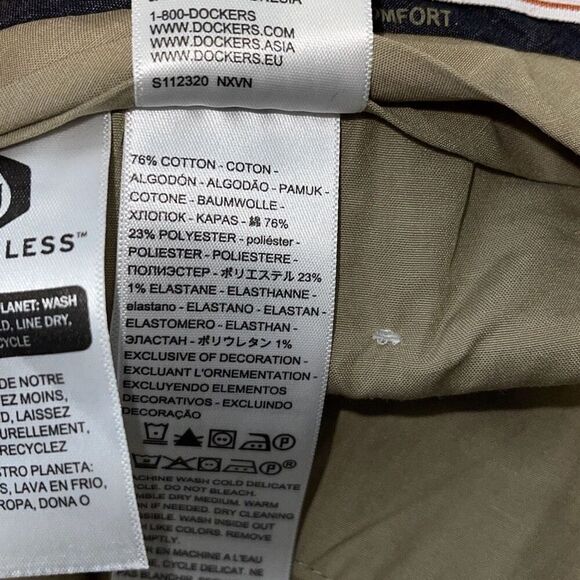 Dockers Mens Wrinkle Free Straight Fit Signature‎ Khaki Pants Size 31x32 NWT - Picture 8 of 8